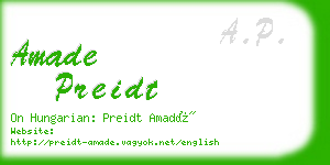 amade preidt business card